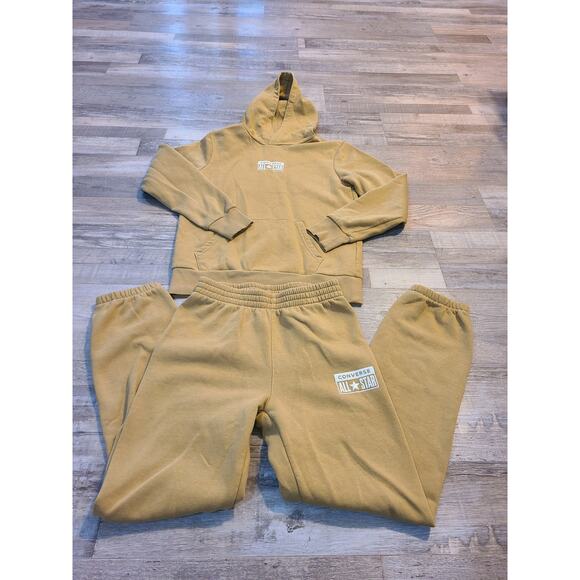 Converse youth large 12 to 13 yrs tan hoodie and sweatpants set - Picture 1 of 10